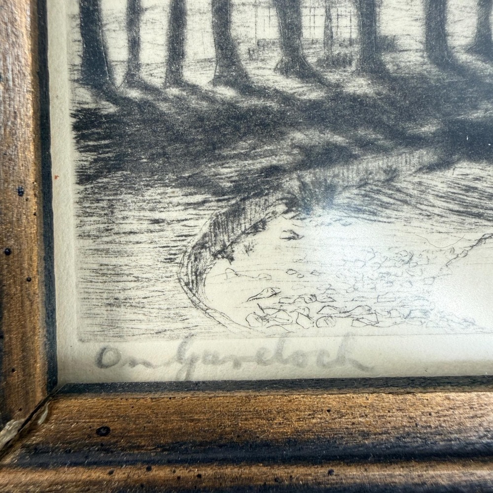 Pair of John Nichols Signed Etchings Dockyard Terrace & On Gareloch Maritime - Picture 6 of 16